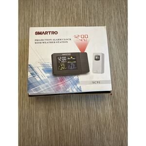 smartro projection alarm clock and weather station sc91- Open box